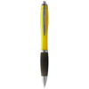 Nash ballpoint pen coloured barrel and black grip in yellow-and-black-solid