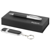 Ballpoint pen gift set in black-solid-and-silver