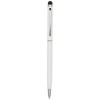 Ore aluminium ballpoint pen with stylus (blue ink) in White