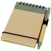 Zuse A7 recycled jotter notepad with pen in Heather-green_natural