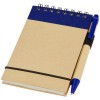 Zuse A7 recycled jotter notepad with pen in Natural_navy