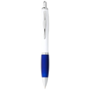 Nash Ballpoint Pen With White Barrel And Coloured Grip in white-solid-and-royal-blue