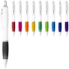 Nash ballpoint pen with white barrel and coloured grip in White