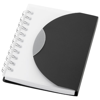 Post A7 spiral notebook with blank pages in black-solid-and-transparent