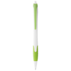 Santa Monica ballpoint pen in white-solid-and-lime-green