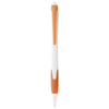 Santa Monica ballpoint pen in white-solid-and-orange