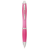 Nash ballpoint pen with coloured barrel and grip in pink