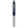 Xenon stylus ballpoint pen with LED light in royal-blue-and-silver