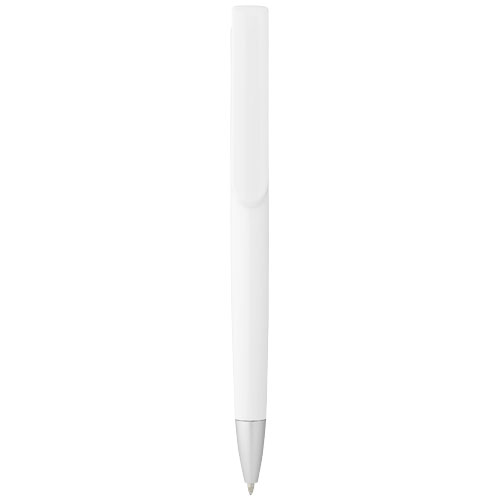 Rio ballpoint pen in white-solid-and-black-solid