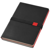 Doppio A5 soft cover notebook in black-solid-and-red