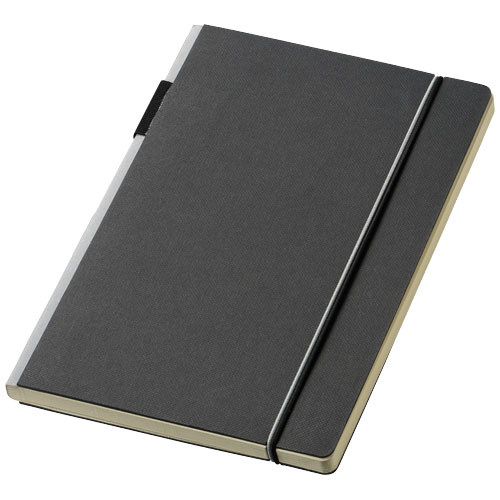 Cuppia A5 hard cover notebook in black-solid-and-grey