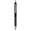 Bling ballpoint pen with aluminium grip in black-solid