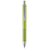 Bling ballpoint pen with aluminium grip in lime
