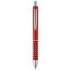 Bling ballpoint pen with aluminium grip in red