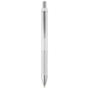 Bling ballpoint pen with aluminium grip in white-solid