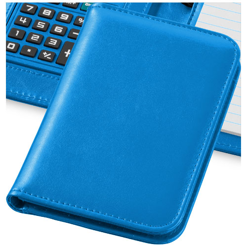 Smarti A6 notebook with calculator in light-blue
