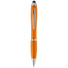 Nash stylus ballpoint pen with coloured grip in Orange