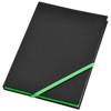 Travers hard cover notebook in black-solid-and-green