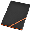 Travers hard cover notebook in black-solid-and-orange