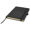 Wood-look A5 hard cover notebook in black-solid