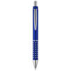 Bling ballpoint pen with aluminium grip in royal-blue