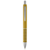 Bling ballpoint pen with aluminium grip in yellow