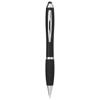 Nash coloured stylus ballpoint pen with black grip in black-solid