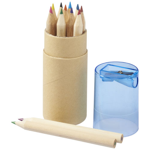 Hef 12-piece coloured pencil set with sharpener in natural