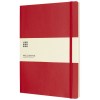 Moleskine Classic XL soft cover notebook - ruled in Scarlet Red