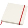 Bass A5 recycled hard cover notebook with lined pages in Red