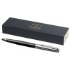 Parker Jotter plastic with stainless steel rollerball pen in Solid Black