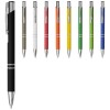 Moneta soft touch ballpoint pen (black ink) in Dark Grey