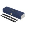 Allure ballpoint and rollerball pen set in Solid Black