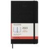 Moleskine 12M daily L hard cover planner in Solid Black