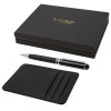 Encore ballpoint pen and wallet gift set in Solid Black