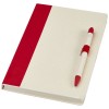 Dairy Dream A5 size reference recycled milk cartons notebook and ballpoint pen set in Red
