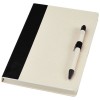 Dairy Dream A5 size reference recycled milk cartons notebook and ballpoint pen set in Solid Black