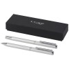Lucetto recycled aluminium ballpoint and rollerball pen gift set in Silver