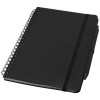 Thalaasa A5 ocean-bound hard cover notebook with ballpoint pen (black ink) in Solid Black