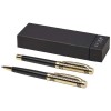 Legato ballpoint and rollerball pen set (blue ink) in Gold