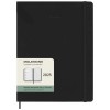 Moleskine hard cover 12 month XL weekly planner in Solid Black