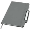 Nexus A5 hard cover notebook with pen and pencil combo (black ink) in Grey