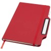 Nexus A5 hard cover notebook with pen and pencil combo (black ink) in Red