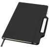 Nexus A5 hard cover notebook with pen and pencil combo (black ink) in Solid Black