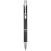 Moneta recycled aluminium ballpoint pen (blue ink) in Solid Black