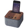 Shae fabric and wood Bluetooth® speaker in Dark Brown