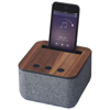 Shae fabric and wood Bluetooth® speaker in grey