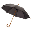 Jova 23'' umbrella with wooden shaft and handle in black-solid
