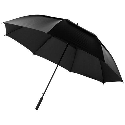 Brighton 32'' auto open vented windproof umbrella in black-solid