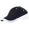 Draw 6 panel cap in navy-and-white-solid